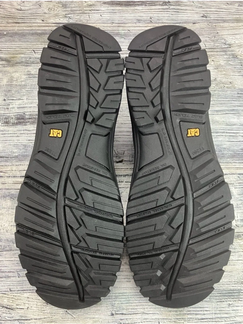 Caterpillar Black Men's Rugged Lace-Up Work Boots